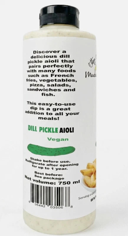 Muskoka Gourmet Dill Pickle Aoili Sauce Smooth Tangy Flavour Dip Dressing 750ml