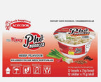 Oh! Ricey Pho Noodles Beef Flavour Vegetarian Quick Easy Meal Bowl Pack 12 x 71g