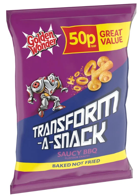Golden Wonder Transform-A-Snack Saucy BBQ Flavour Snacks 27g Pack of 30