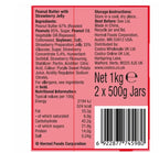 Skippy Strawberry Stripe Peanut Butter Nut Smooth Spread Jelly Twin Pack 2x500g