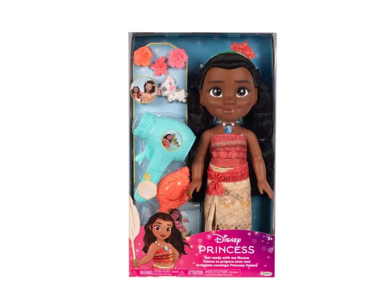 Disney Princess Large Doll and Hair Play Set Elsa Ariel Rapunzel Belle Moana