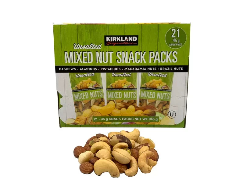 Kirkland Signature Snacking Unsalted Mixed Nuts Pack of21x45g