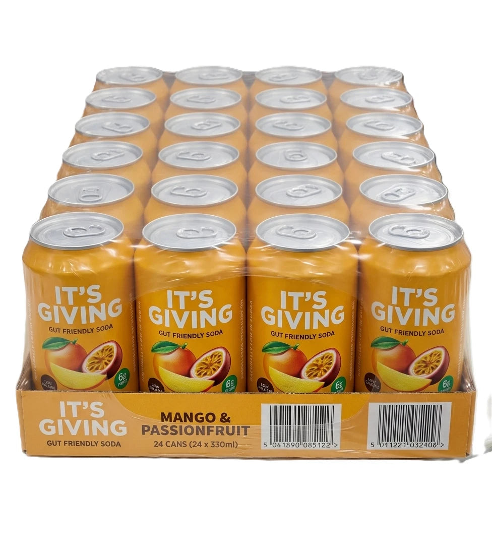 It’s Giving Mango & Passionfruit 330ml Can Tropical Fruit Drink