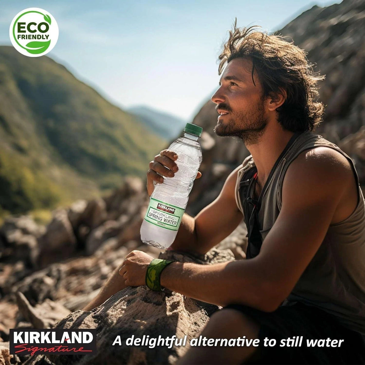 Kirkland Signature Sparkling Spring Water 500ml Bottle (Pack of 20)