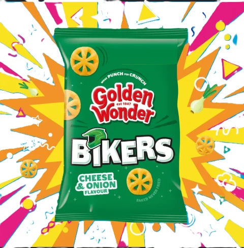 Golden Wonder Bikers Cheese & Onion 22g Pack of 36