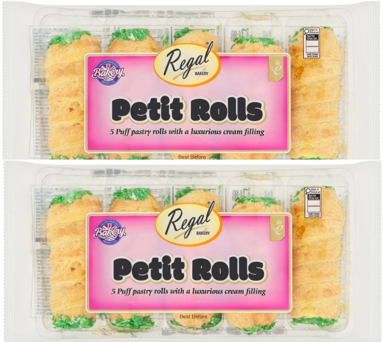 Regal Bakery Petit Rolls 200g Puff pastry rolls - Flaky and Buttery (Pack of 10)
