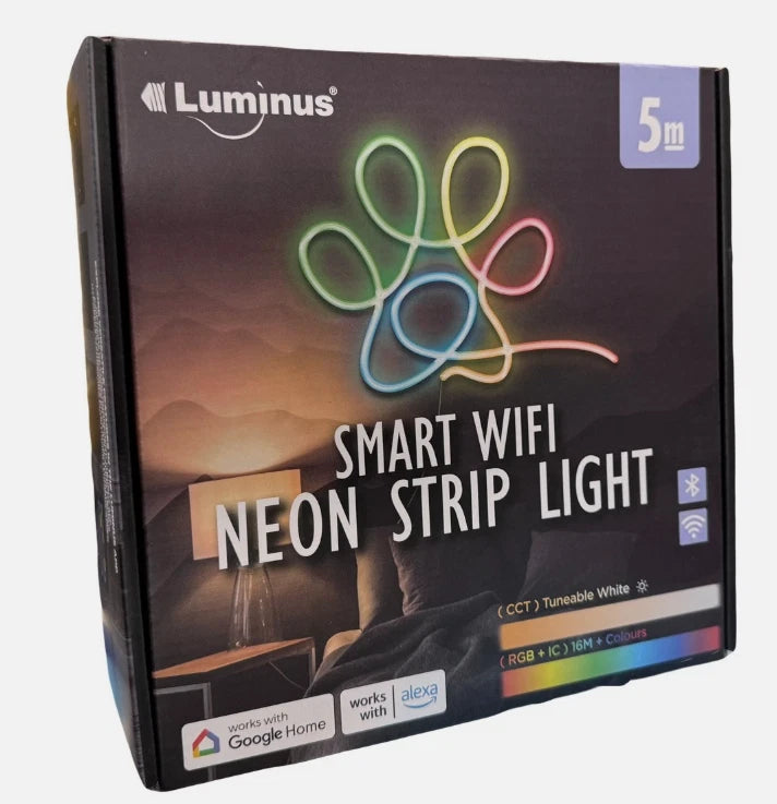 Luminus WiFi Flexible Neon Strip Rope Light 5m with Smart Control