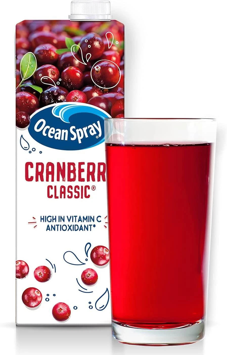 Oceanspray Cranberry Classic Sweet Juice Drink Ocean Spray - Pack of 12 x 1Litre
