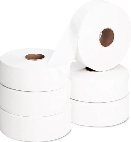 Mini Jumbo 2 Ply Toilet Tissue Rolls 300m Toilet Paper Pack of 6