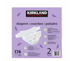 Kirkland Signature Baby Diapers Size 2 Nappy 5-8kg Breathable Pack 174 Nappies
