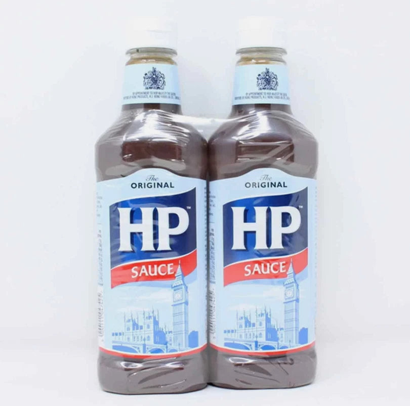 HP Brown Sauce Original Meat Spice Rich Tangy BBQ Rich Flavour Taste Pack 2x600g