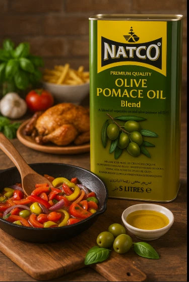 NATCO Pomace Olive Oil 5L – Premium Quality Cooking Oil for Frying, Roasting