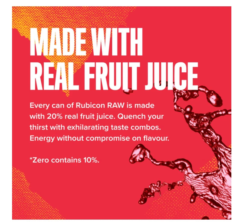 Rubicon Spring Black Cherry Raspberry Sparkling Water Bottle 500ml x 12