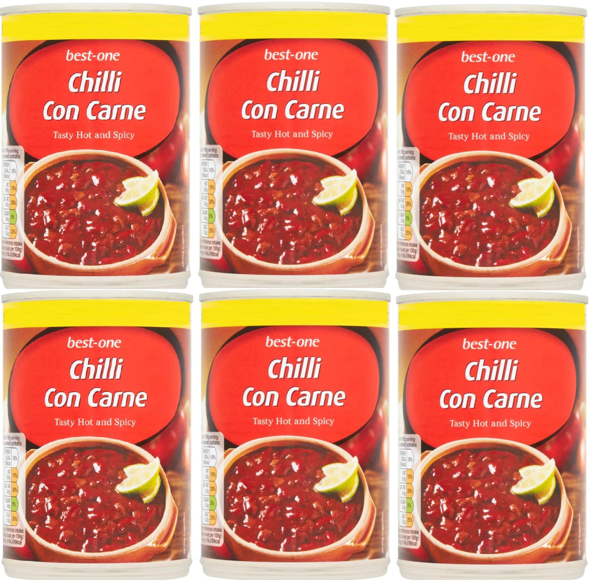 Best-One Chilli Con Carne Minced Beef with Red Kidney Beans, 390g, 6 Pack