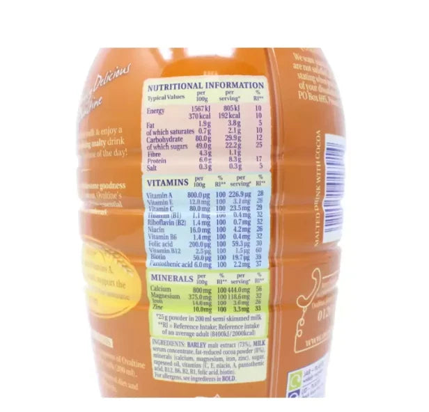 Ovaltine Nutritiously Delicious Original 800g Tub, Add Milk, Vegetarian 3 Pack