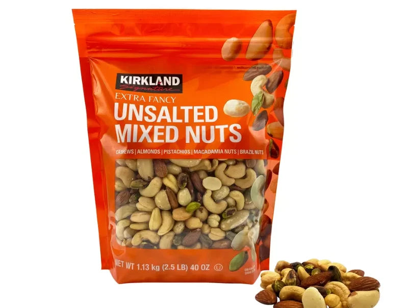 Kirkland Signature Unsalted Mixed Nuts Bag, 1.13kg