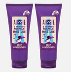 Aussie 3 Minute Miracle Moisture Deep Treatment For Damaged Hair Vegan 2 x 350ml