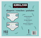 Kirkland Signature Baby Diapers Size 1 Nappy 4-6kg Breathable Pack 192 Nappies