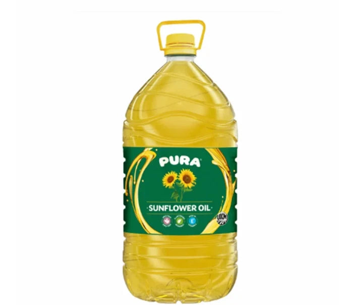 Pura Sunflower Oil Deep Frying Baking Salad Dressing High Polyunsaturate Pack 5L