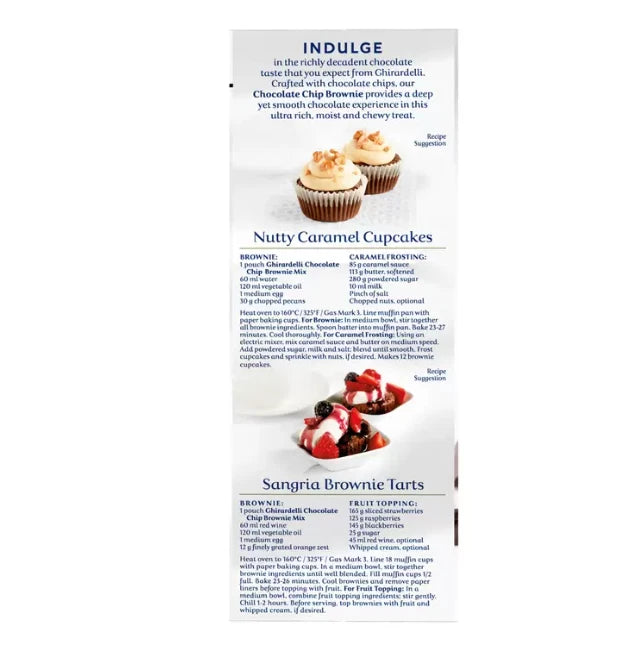 Ghirardelli Premium Brownie Mix Chocolate Chip 2.26kg