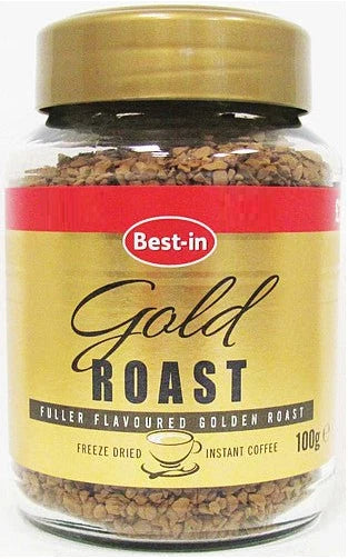 Best-in Gold Roast Freeze Dried Instant Coffee Golden Roast, 100g, Pack of 6