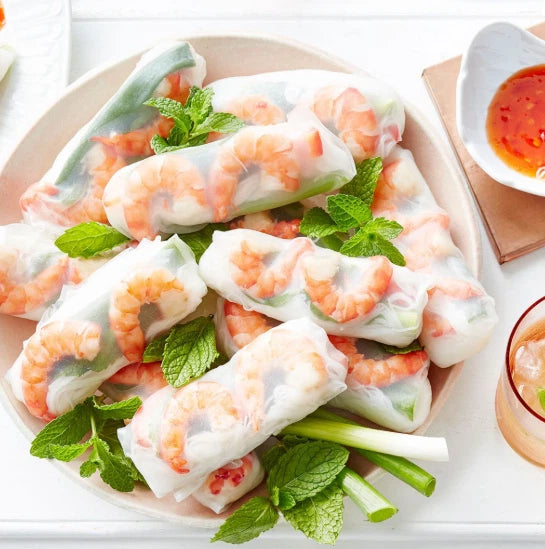 Longdan Vietnamese Rice Paper Round 22cm 500g Pack of 1 for Spring Rolls
