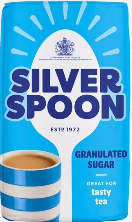 Silver Spoon Granulated Pure Cane Tea Coffee White Sugar British Bag Pack 10x1kg
