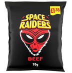 Space Raiders Beef Crisps, Baked not Fried 70g Pack of 20
