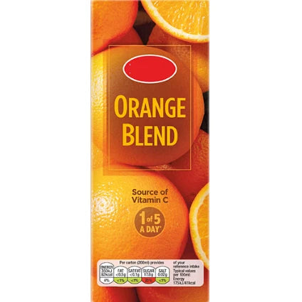 Pure Orange Blend Juice from Concentrate Smooth 200ml x 27