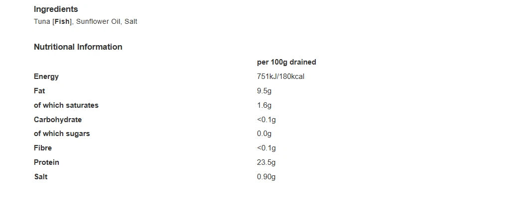 Princes Tuna Chunks In Sunflower Oil 145g - Case of 12