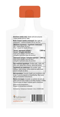 Youtheory Collagen Liquid Natural Berry, 30 Count