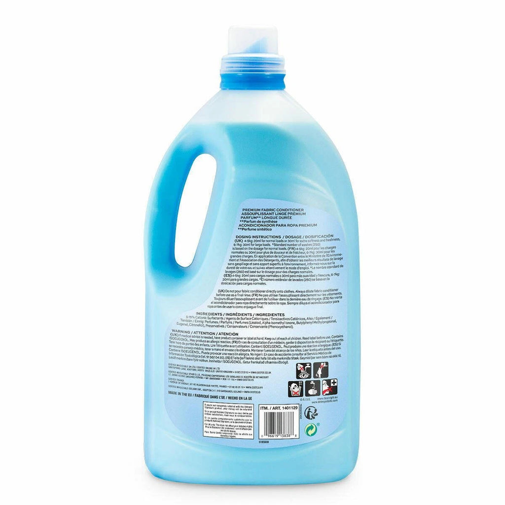 Kirkland Signature Ultra Soft Spring Breeze Fabric Conditioner 250 Wash Pack 5L