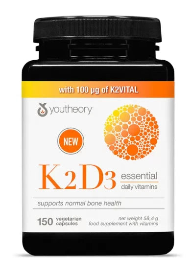 Youtheory K2D3, Essential Daily Vitamins 150 count