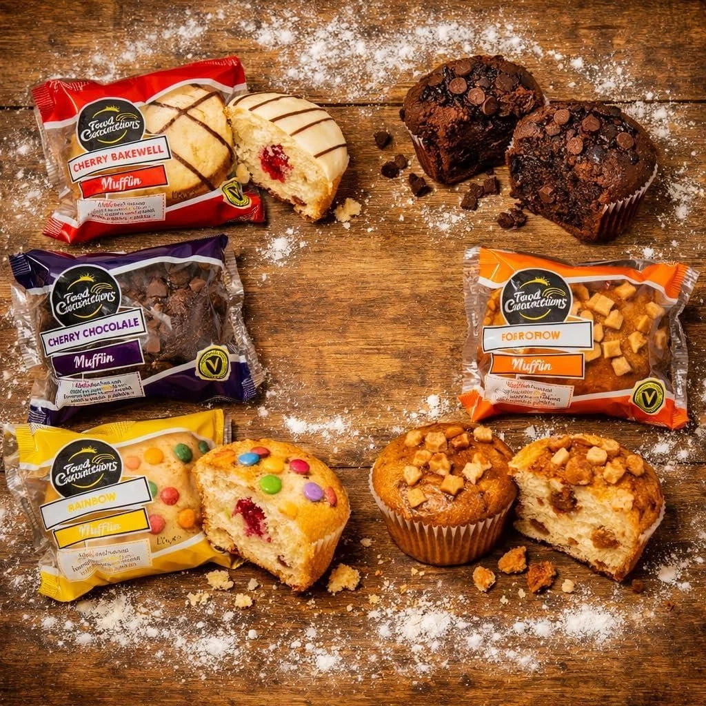 Mixed Muffins Soft, Moist Texture 16 Pack 105g Each By Food Connections