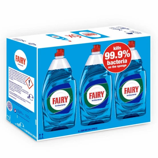 Fairy Antibacterial Washing Up Liquid 900 ml Pack of 6