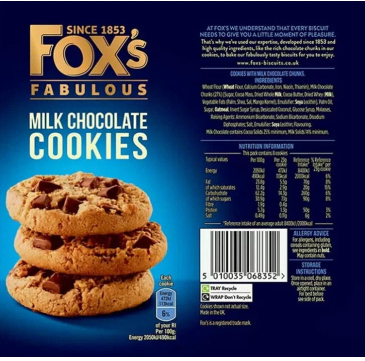 Fox's Fabulous Cookies Assortment Bundle, 8 x 180g