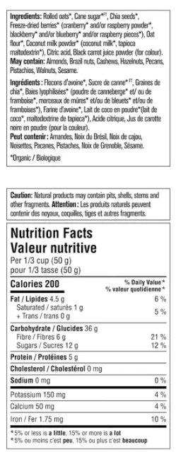 Prana Overnight Chia with Oats Berry Fairy Rich in Fiber & Protein, Vegan