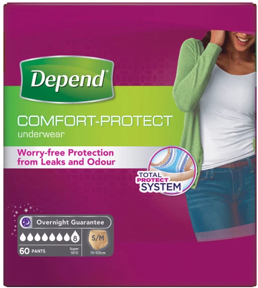 Depend Comfort Protect Incontinence Pants for Women & Men 54 / 60 Pack