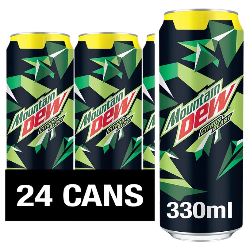 Mountain Dew Citrus Blast Cans 330ml (Pack of 24)