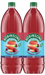 Robinsons Summer Fruits Double Strength Fruit Squash Juice No Sugar Pack 2x1.75L
