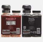 Kirkland Signature Black Pepper Corn Pink Salt Himalayan Grinder Pack + Refill
