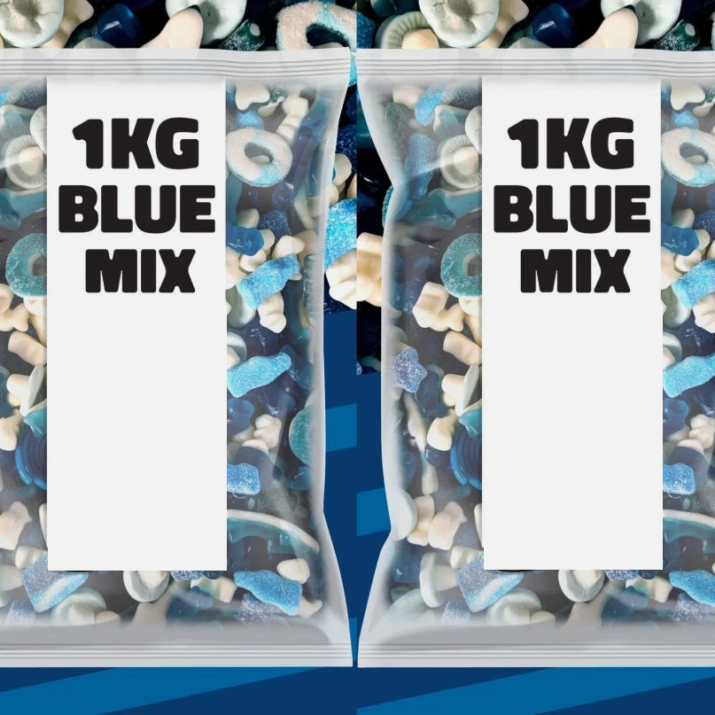 2 kg Blue Pick n Mix Sweets - Baby Shower,Birthday Boy Sweets