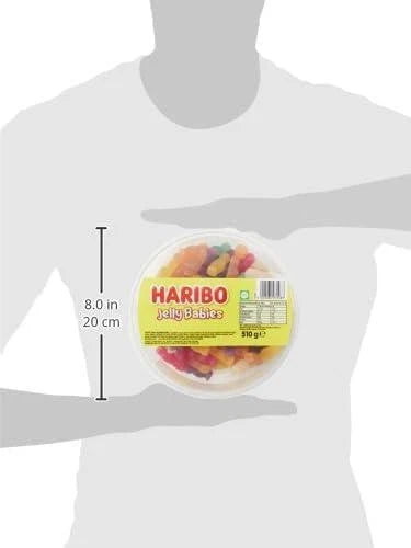 HARIBO Jelly Babies Sweets Tub With Super Juicy Flavours 510g