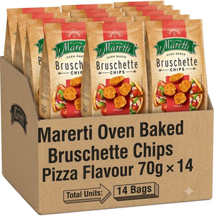 Maretti Bruschette Oven Baked Chips Pizza Flavour 70g Pack of 14