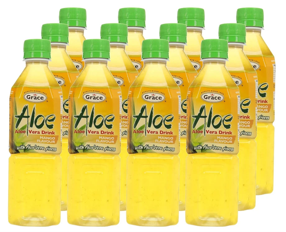 Grace Say Aloe Vera Drink Mango Flavour 500ml (Pack of 12)
