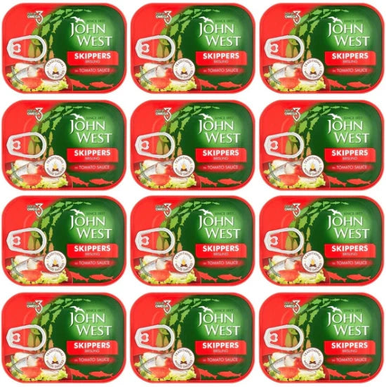 John West Skippers Brisling in Tomato Sauce 106g x 12