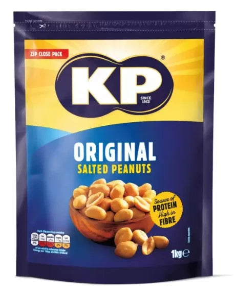 KP Original Salted Peanuts Zip Close Pack, 1kg