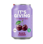 It’s Giving Black Cherry 330ml Sparkling Fruity Soft Drink Refreshing Fizzy