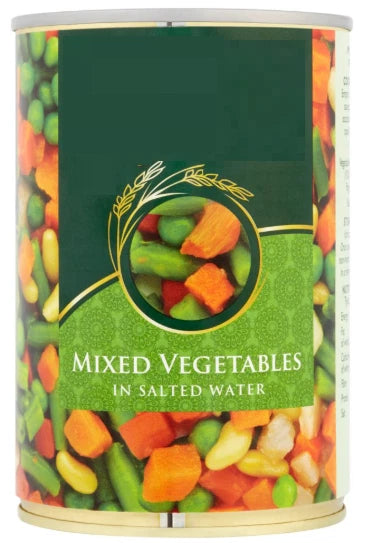 White Pearl Mixed Vegetables in Salted Water 400g × 12