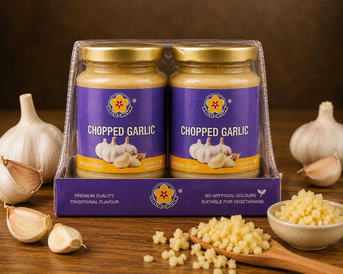 Gold Plum Chopped Garlic Paste, 220g, Pack of 2